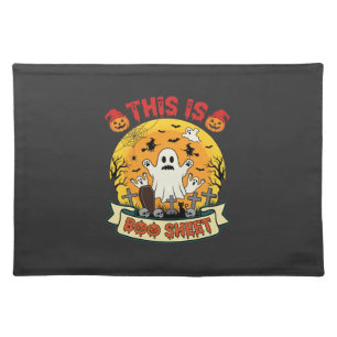 Funny Halloween Boo Sheet Ghost Graveyard Cloth Placemat