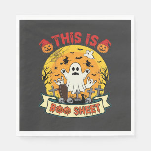 Funny Halloween Boo Sheet Ghost Graveyard Napkins