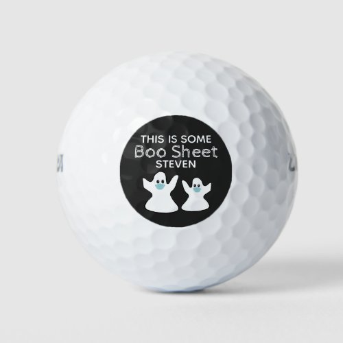 Funny Halloween Boo Sheet Ghost Quote Custom Golf Balls