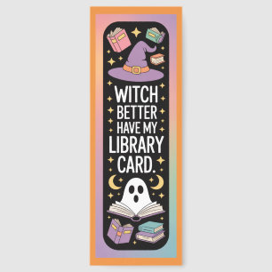 Funny Halloween Book Lover Bookmarks