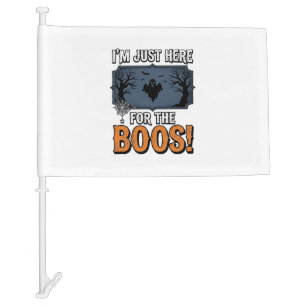 Funny Halloween Boos Vintage Ghost Shirt Design_1 Car Flag
