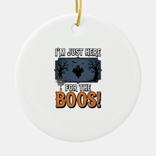 Funny Halloween Boos Vintage Ghost Shirt Design_1 Ceramic Ornament