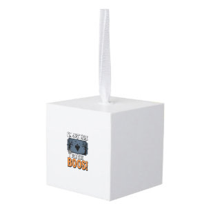 Funny Halloween Boos Vintage Ghost Shirt Design_1 Cube Ornament