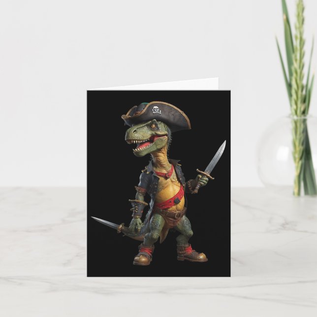 Funny Halloween Boys Kids Men Toddlers Dinosaur Tr Card (Front)