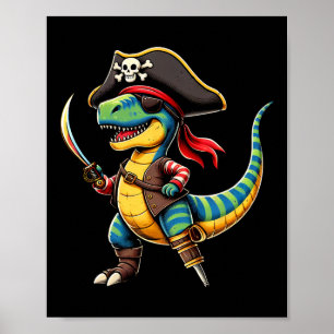 Funny Halloween Boys Kids Toddlers Dinosaur Trex P Poster