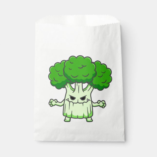 funny halloween broccoli monster favor bag (Front)