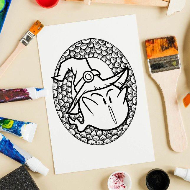 Funny Halloween Bubble Ghost Coloring Page Poster (Creator Uploaded)