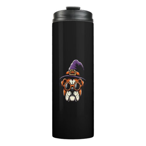 Funny Halloween Bulldog Dog Dad Dog Mom English Bu Thermal Tumbler