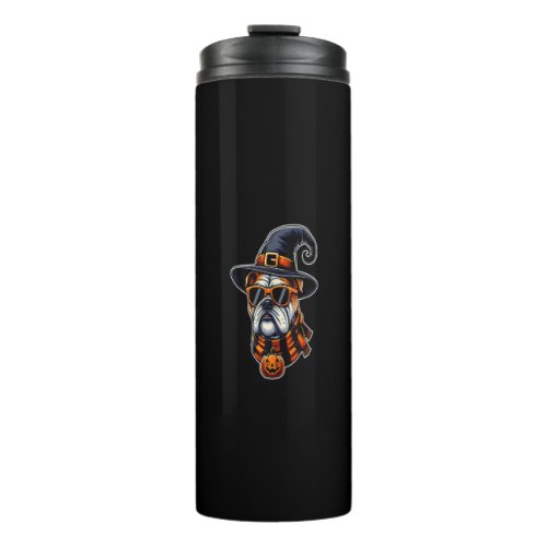 Funny Halloween Bulldog Dog Dad Dog Mom English Bu Thermal Tumbler