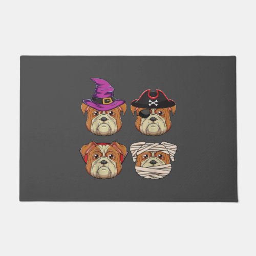 Funny Halloween Bulldog Dog _ Dogs Lover Costume Doormat