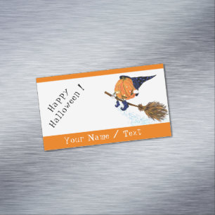 Funny Halloween Business Card Magnet Custom Text