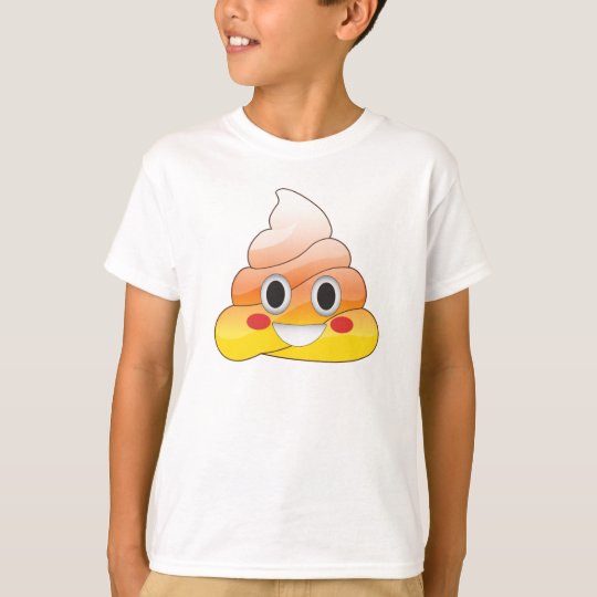 Funny Halloween Candy Corn Emoji Poop Shirt