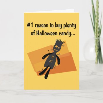 Funny Halloween Card by holiday_tshirts at Zazzle