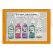 Funny Halloween Cartoon Greeting Card: Potions... (Front Horizontal)