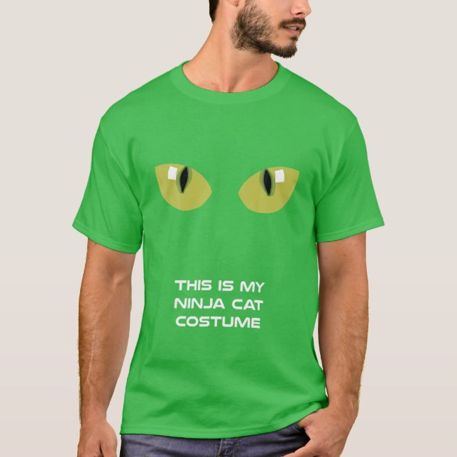 Funny Halloween Cat Costume - Ninja Cat Costume T-Shirt (Front)