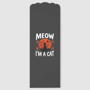 Funny Halloween Cat Moon Silhouette Graphic Bookmarks