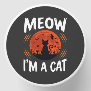Funny Halloween Cat Moon Silhouette Graphic Mini Candle Favors