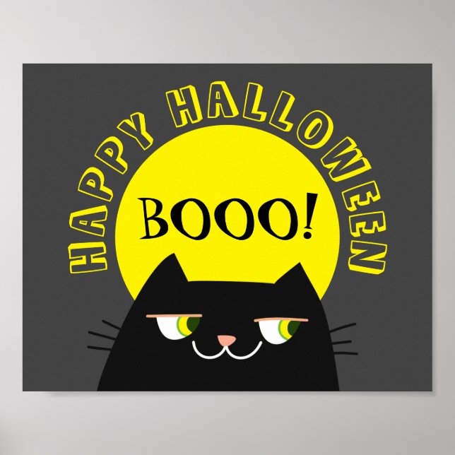 Funny Halloween Cat  Poster (Front)