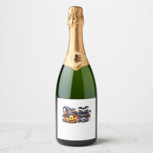 Funny Halloween Cat Sticker � Witch Hat, Pumpkin a