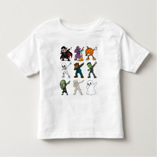 Funny Halloween Characters Dabbing Toddler T-shirt