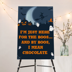 Funny Halloween Chocolate Quote Pumpkin Ghost Foam Board