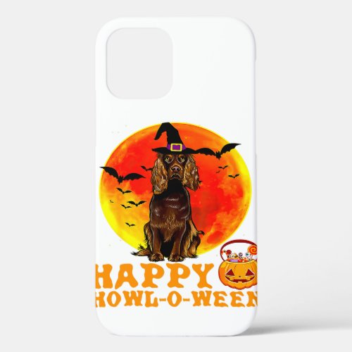 Funny Halloween Cocker Spaniel Witch Dog Pet Lover iPhone 12 Case