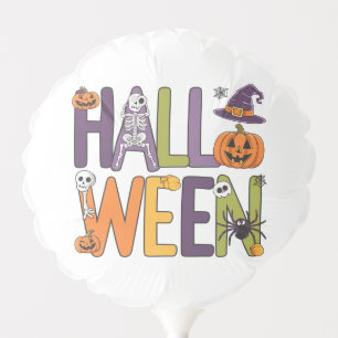 Funny halloween colorful balloon