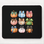 Funny Halloween Coquette Bow Pumpkin Autumn Thanks Mouse Pad