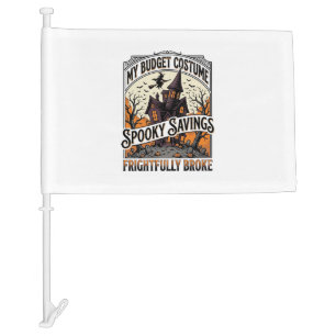 Funny Halloween Costume Broke Witch Haunted House Car Flag