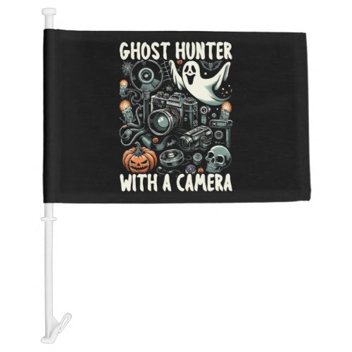 Funny Halloween Costume Cameraman Photography Car Flag