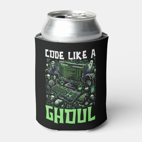 Funny Halloween Costume Computer Gamer Can Cooler