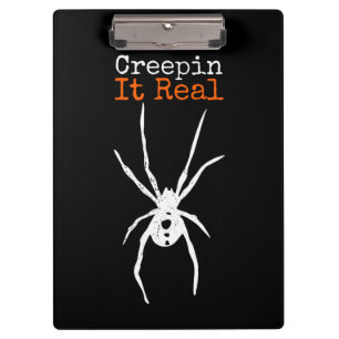 Funny Halloween Costume - Creepin It Real Spider Clipboard