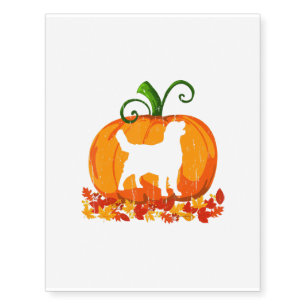 Funny Halloween Costume Golden Retriever Dog Temporary Tattoos