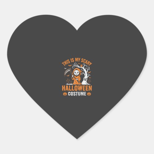Funny Halloween Costume Grim Reaper Graveyard Desi Heart Sticker