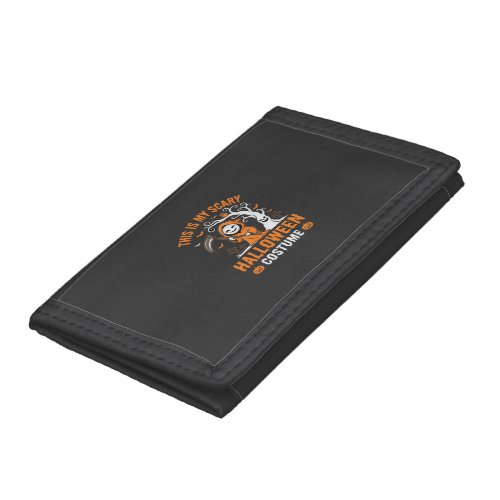 Funny Halloween Costume Grim Reaper Graveyard Desi Trifold Wallet