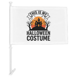 Funny Halloween Costume Haunted House Vintage Shir Car Flag
