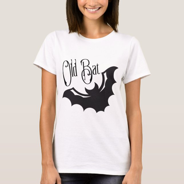 Funny Halloween Costume Old Bat T-Shirt (Front)