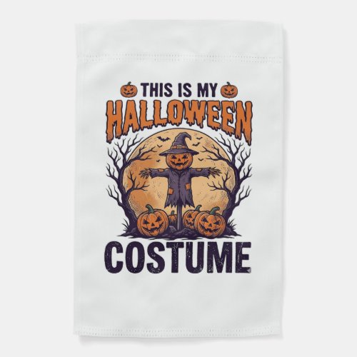 Funny Halloween Costume Pumpkin Witch Shirt Design Garden Flag