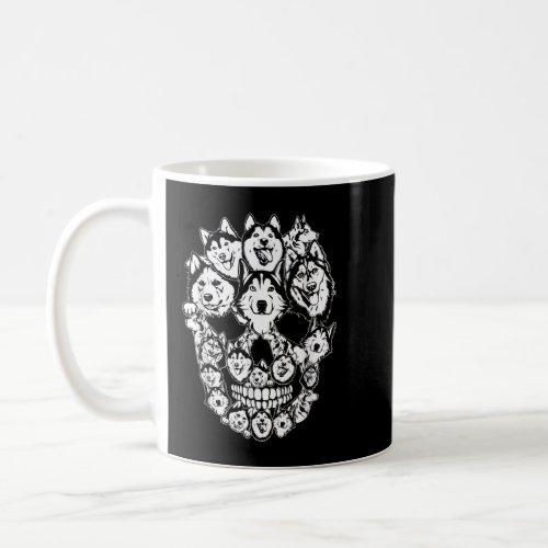 Funny Halloween Costume Skull Siberian Husky Dog L Coffee Mug