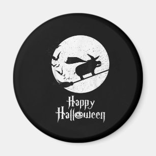 Funny Halloween Costume Witch Hippo Lover Gift Magnet