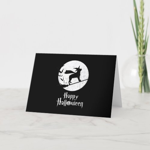 Funny Halloween Costume Witch Rottweiler Dog Lover Holiday Card