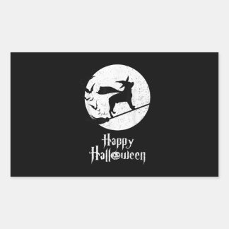 Funny Halloween Costume Witch Rottweiler Dog Lover Rectangular Sticker