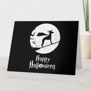 Funny Halloween Costume Witch WHIPPET Dog Lover Gi Card