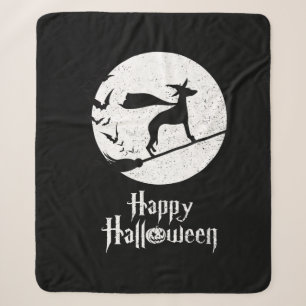 Funny Halloween Costume Witch WHIPPET Dog Lover Gi Sherpa Blanket