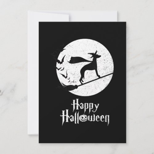 Funny Halloween Costume Witch WHIPPET Dog Lover Gi Thank You Card