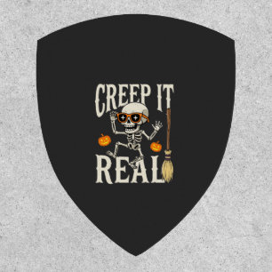 Funny Halloween Creep It Real Dancing Skeleton Des Patch