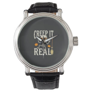Funny Halloween Creep It Real Dancing Skeleton Des Watch
