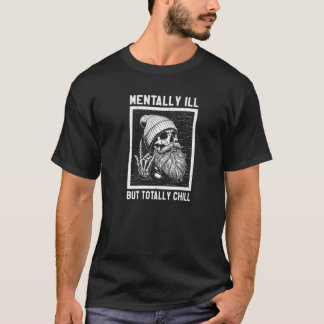 Funny Halloween Creepy Bearded Skull Quote Premium T-Shirt