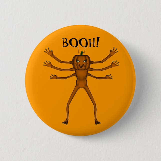 Funny Halloween Critter Pinback Button (Front)