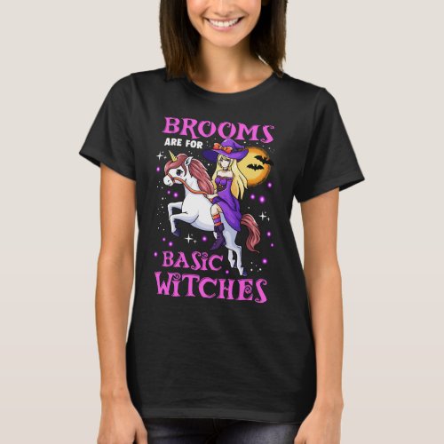 Funny Halloween Cute Witch Outfit Unicorn Women Gi T_Shirt